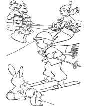 christmas kids coloring page