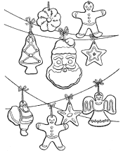 christmas ornaments coloring page