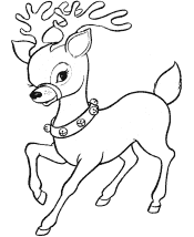 reindeer coloring page