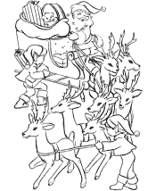 reindeer coloring pages