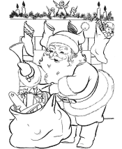 santa coloring page