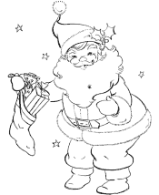 santa coloring pages
