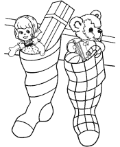 christmas stocking coloring page