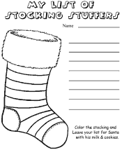 christmas stocking coloring pages