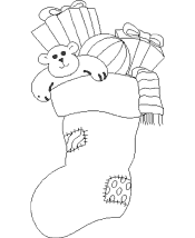 christmas stocking coloring page