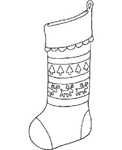 christmas stocking coloring page