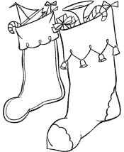 christmas stocking coloring pages