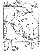 christmas stocking coloring pages