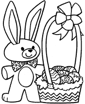 easter basket coloring page