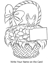 easter basket coloring page