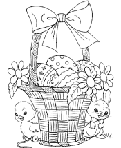 easter basket coloring pages
