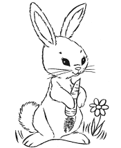 easter bunny coloring page