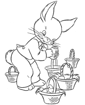 easter bunny coloring page