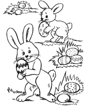 easter bunny coloring page