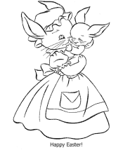 happy easter coloring pages