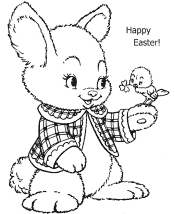 happy easter coloring page
