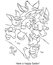 happy easter coloring pages