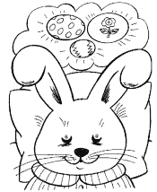 happy easter coloring page
