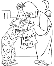 halloween costume coloring page