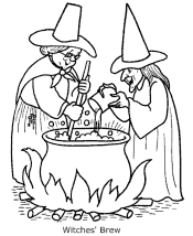 halloween witch coloring page