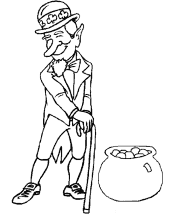 leprechaun coloring page