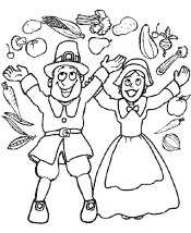thanksgiving dinner coloring pages