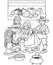 happy thanksgiving coloring page