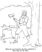 pilgrim coloring page