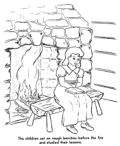 pilgrim coloring pages
