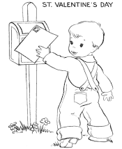 Valentine&acute;s Day Card coloring page