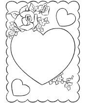 Valentine&acute;s Day Card coloring page
