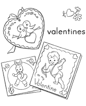 Valentine&acute;s Day Card coloring pages