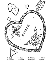 valentine&acute;s day coloring pages