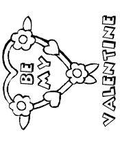 valentine flowers coloring pages
