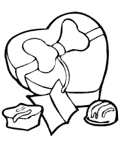 valentine gift coloring page