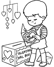 valentine&acute;s day coloring page