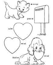 preschool Valentine&acute;s Day coloring page