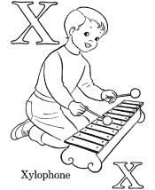 alphabets coloring page