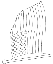 american flag coloring page
