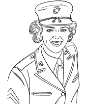 military coloring page