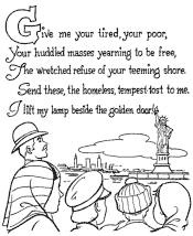 statue of liberty coloring page