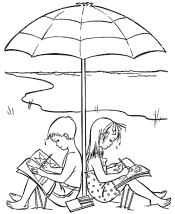 beach coloring pages