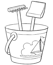 beach coloring page