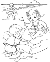 beach coloring pages