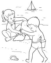 beach coloring page