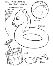 beach coloring pages