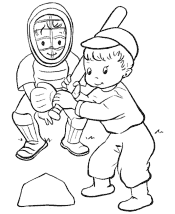 sports coloring page baseball