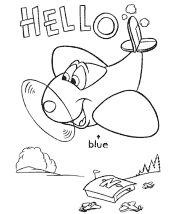 airplane coloring page
