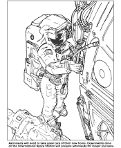 space station coloring page