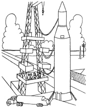 space coloring page